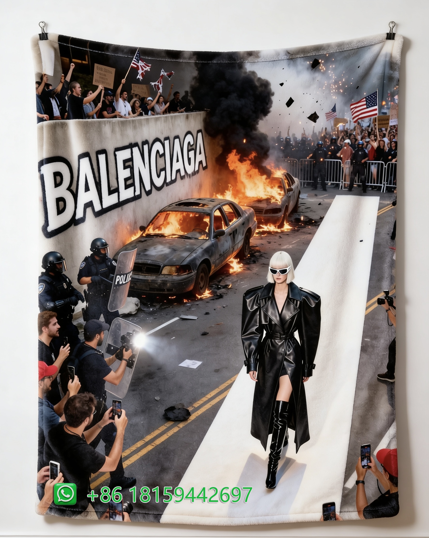Balenciaga Throw Blankets